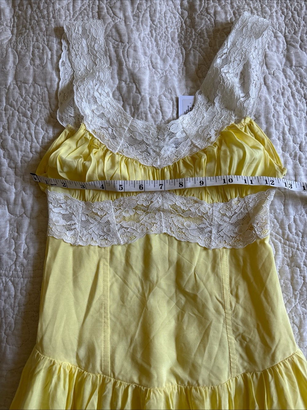 NWT Frankies Bikinis Dakota Maxi Dress Sunflower Yellow Lace Sleeveless Size XS - Picture 10 of 14